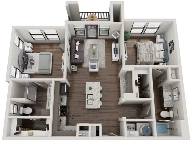 Two-Bedroom (B1) 05306 floor plan